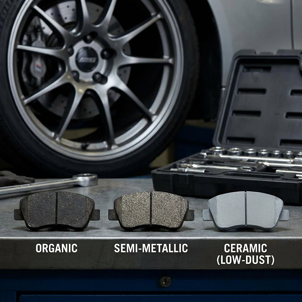 Brake Pad Compounds Demystified: Organic vs. Semi-Metallic vs. Low-Dust Ceramic for High-Performance Driving
