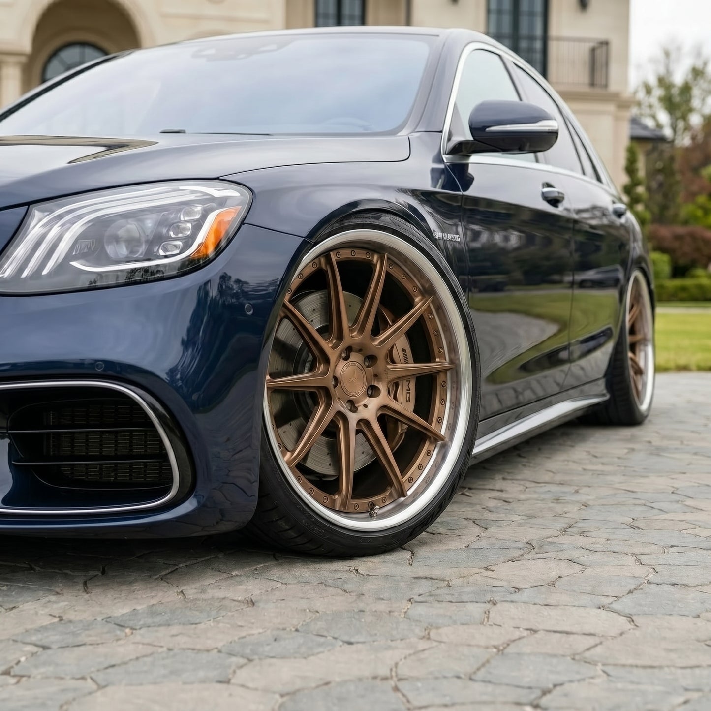 Silver Two Piece Forged Wheels for Mercedes-Benz AMG G-Class G63 G580 G550 GLE63 AMG GT63 AMG GTS GTR Po Black Series Maybach S550 S580 S63 E63 CLS53 CLE53 SL65 SL63 C63 EQS EQE Maybach SLS SLRGLS63 GLE63