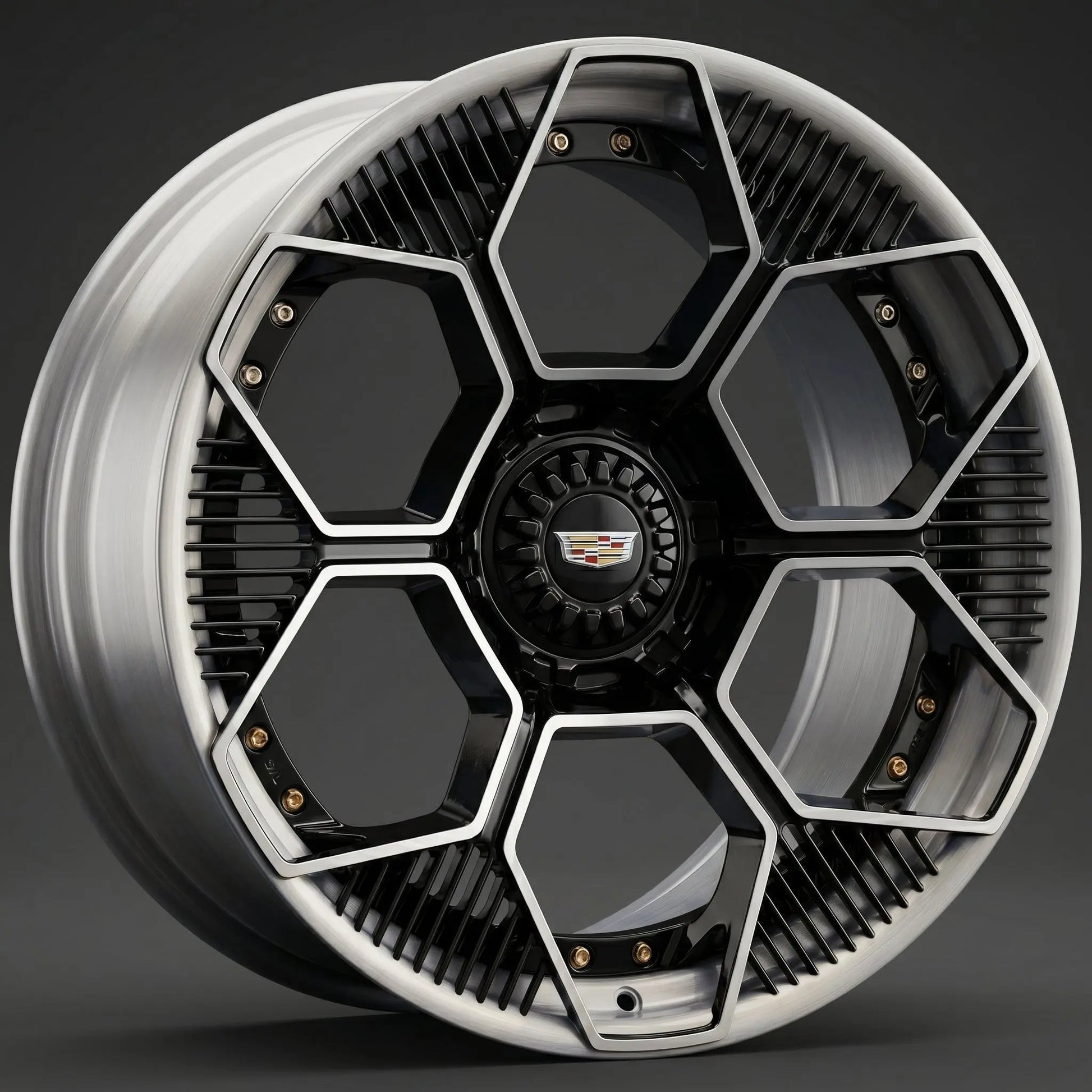 Silver 24 inch wheels for the Cadillac Escalade IQ and V-Series