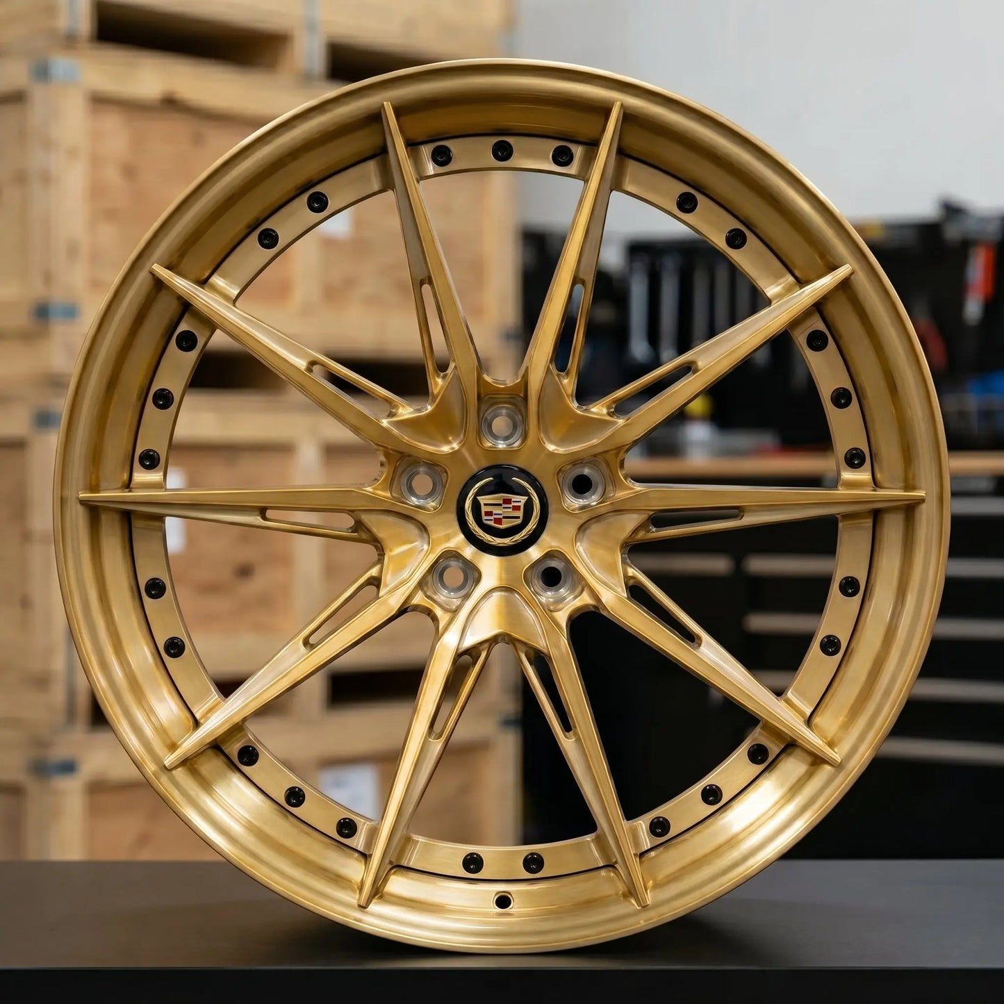 Gold Cadillac wheels