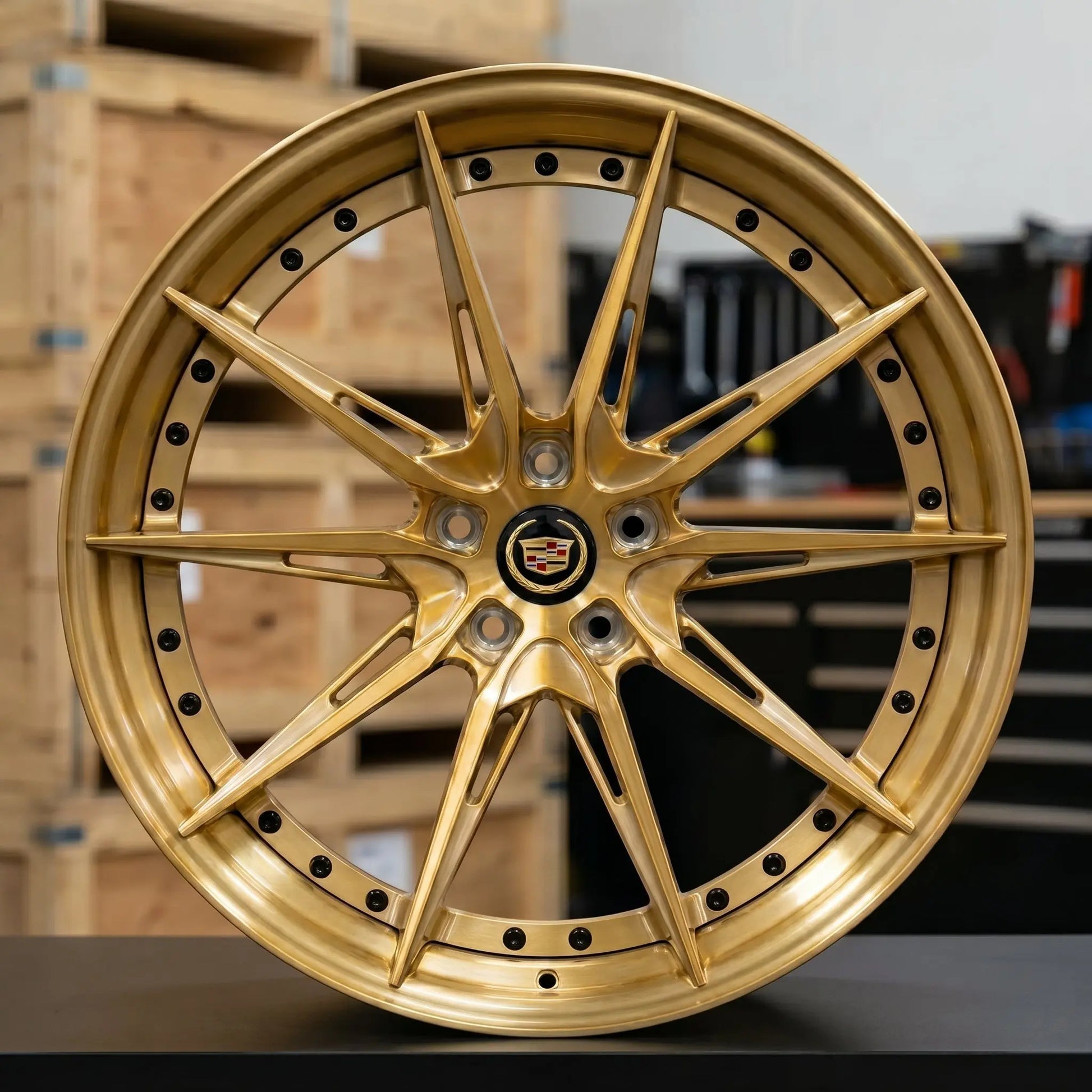 Gold Cadillac wheels
