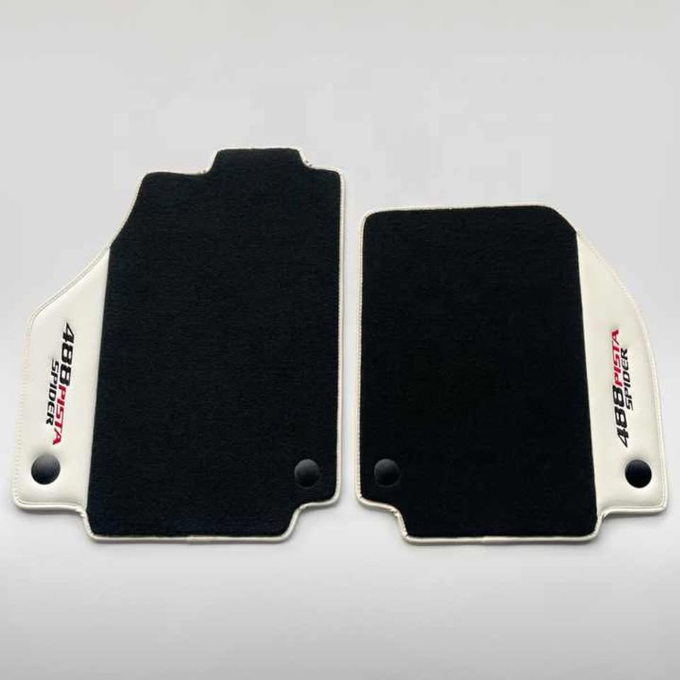 Ferrari 488 Custom Leather Floor Mats GTB Pista Spider Set