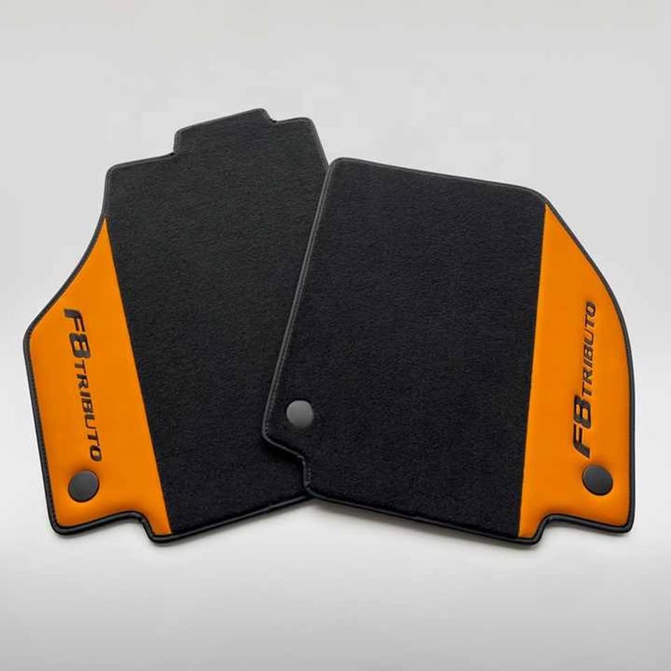 Ferrari F8 Custom Leather Floor Mats Tributo Spider SP48 Set