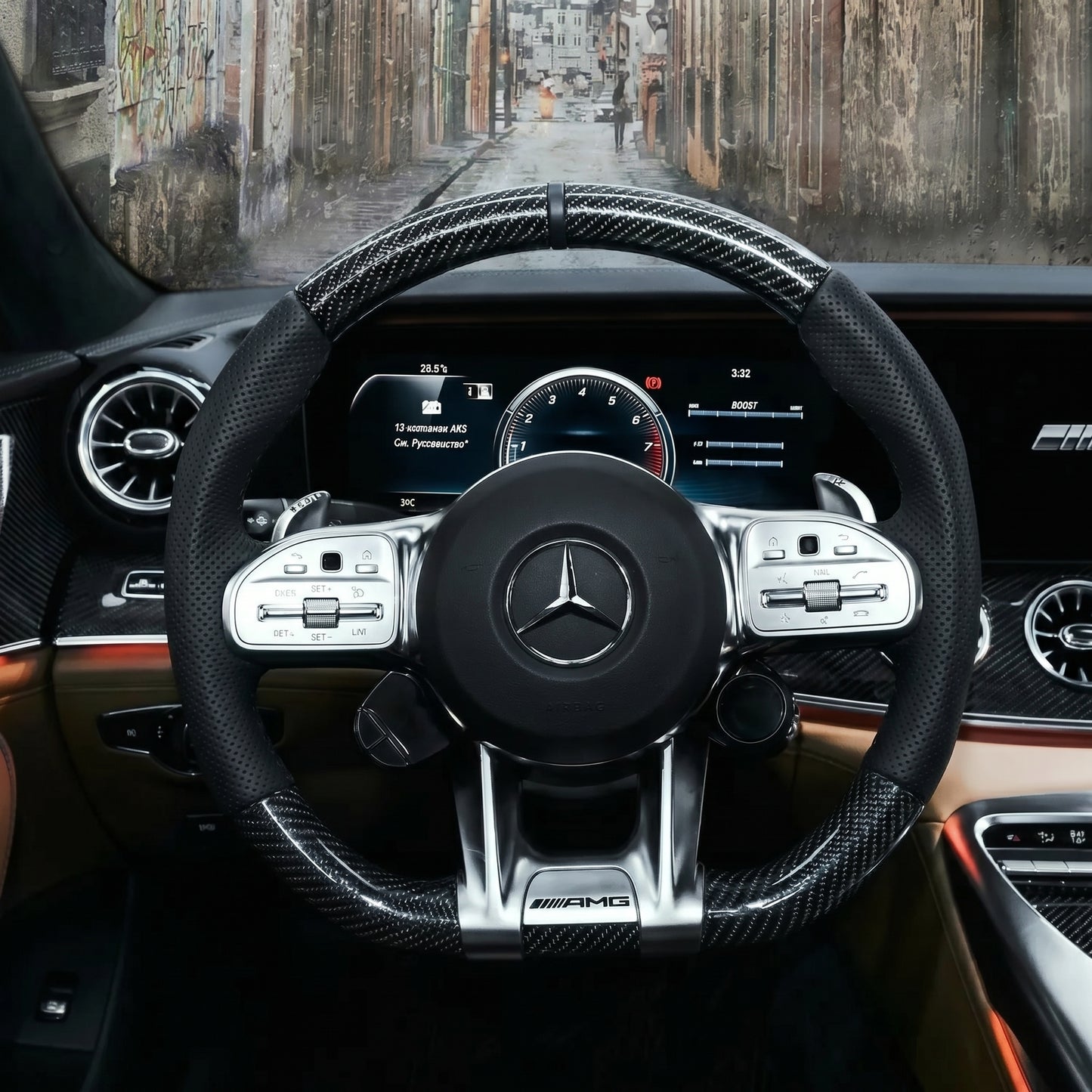 Carbon Fiber Steering Wheel – Mercedes-AMG