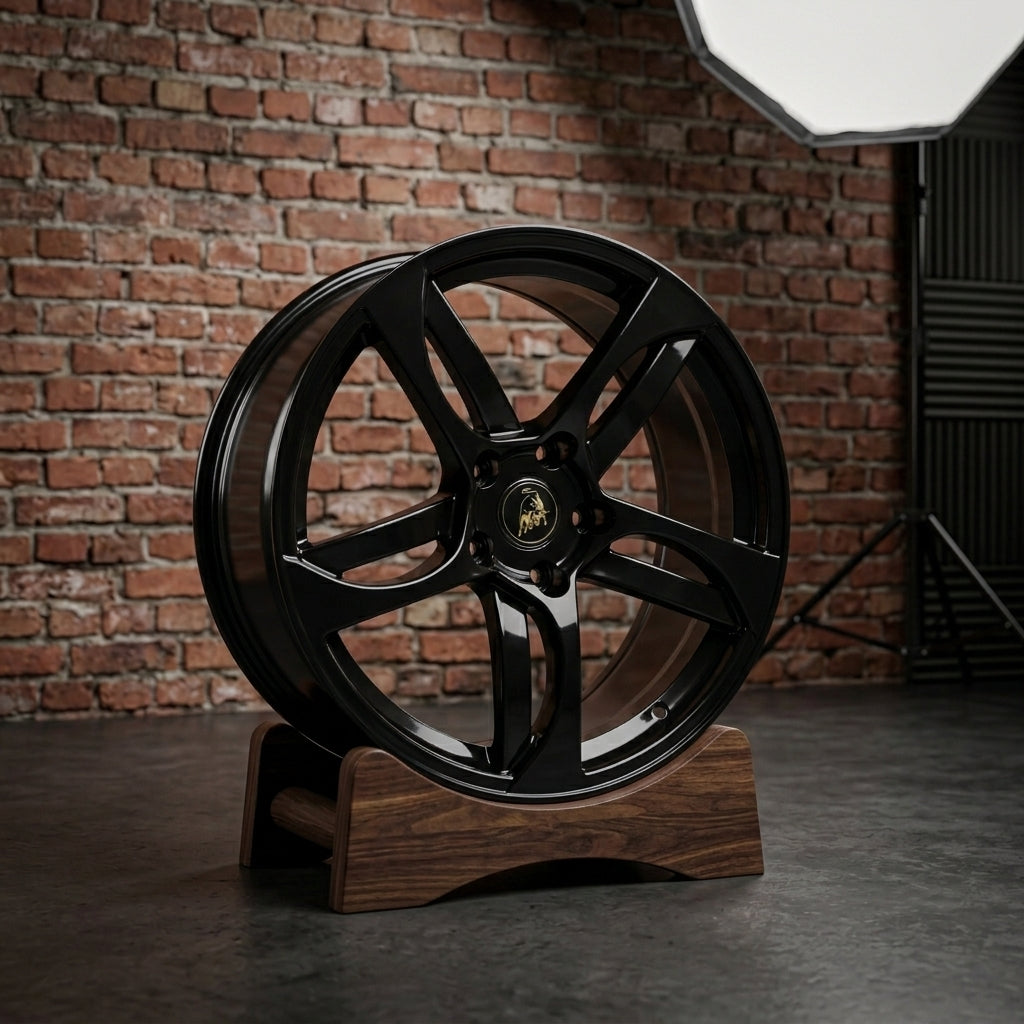 OEM Lamborghini LP640 Murciélago Wheels | Black Hermera 19/20"