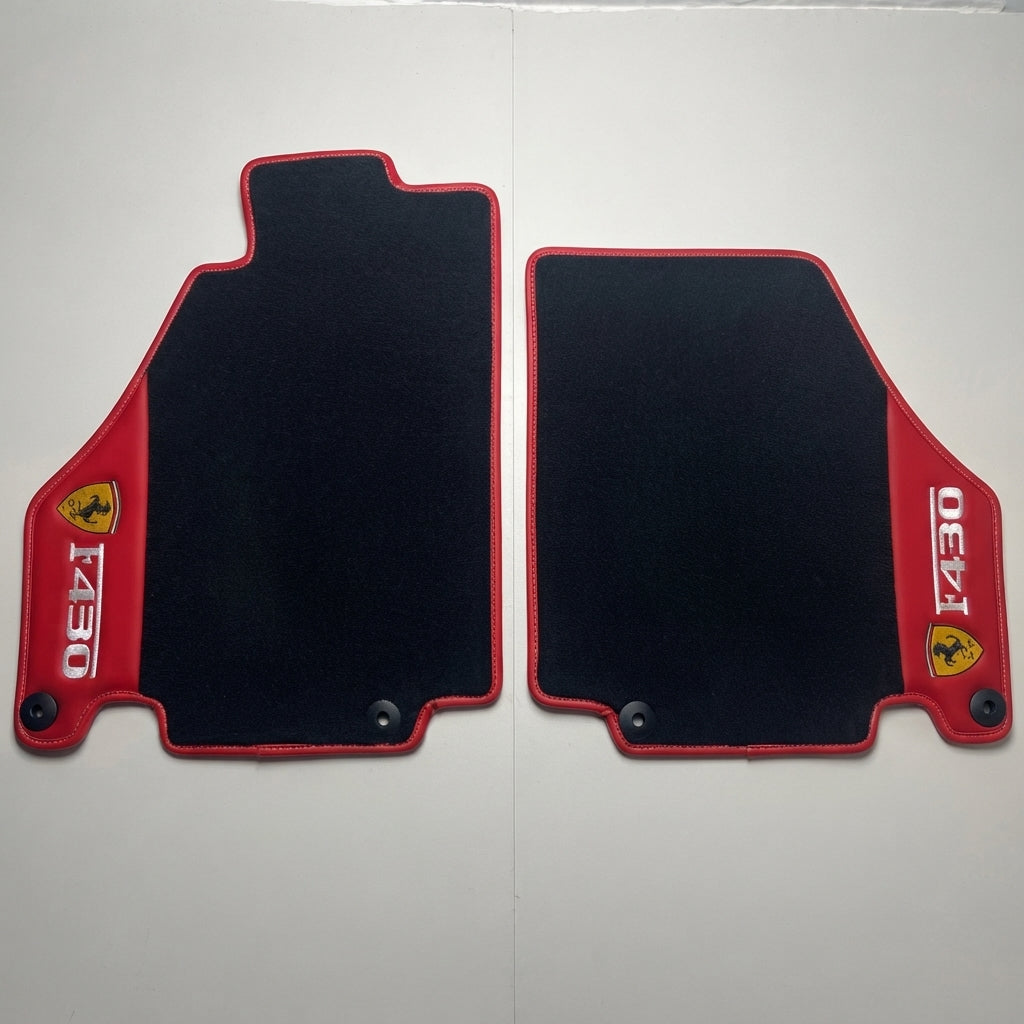 Ferrari F430 Custom Leather Floor Mats Berlinetta Spider Scuderia 16M Set