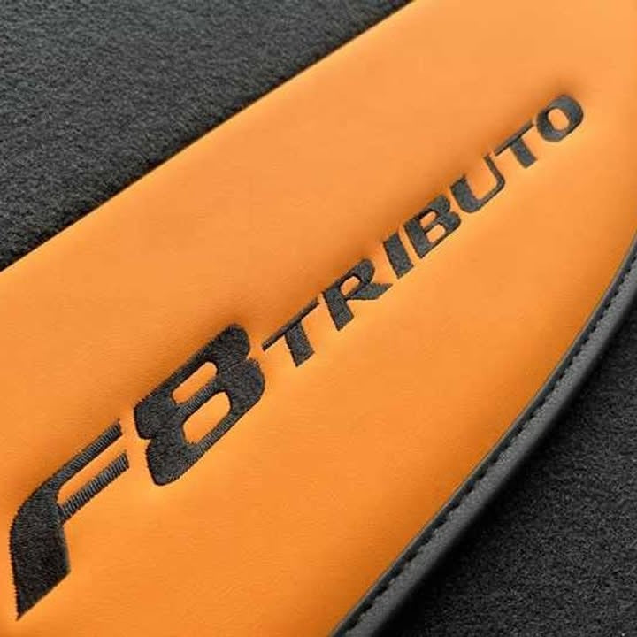 Ferrari F8 Custom Leather Floor Mats Tributo Spider SP48 Set