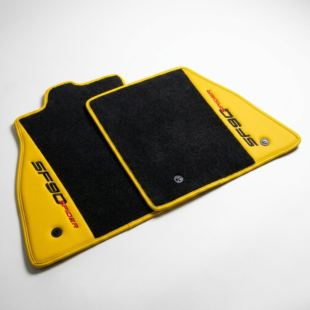 Custom Ferrari SF90 Spider Floor Mats from Players Club Cars