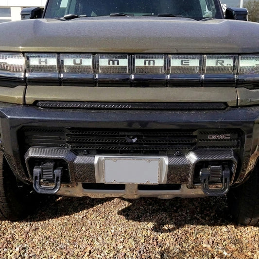 Carbon Fiber Tow Hook Caps & Side Mirror Set for GMC Hummer EV