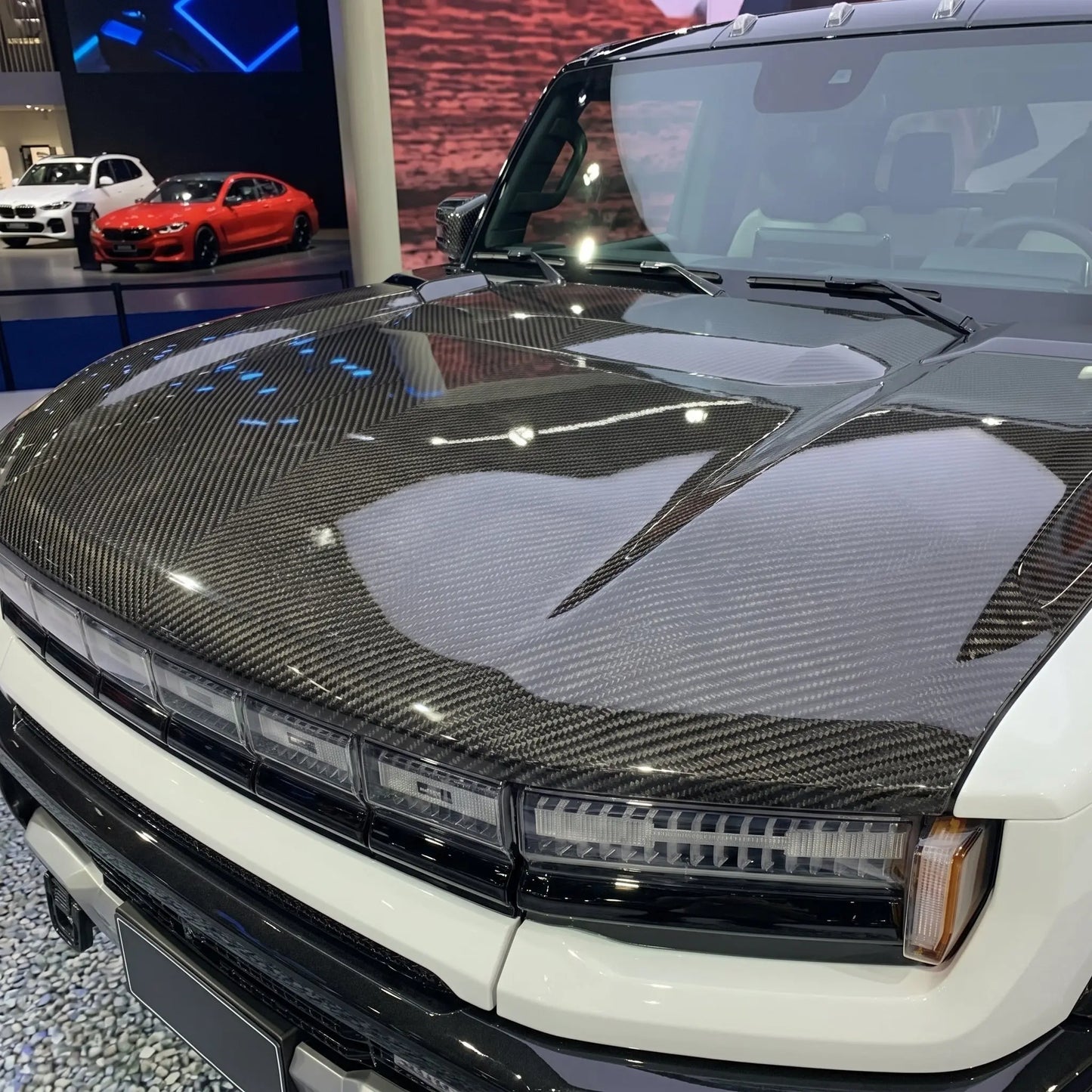 Carbon Fiber Hood – GMC Hummer EV Players Club Cars