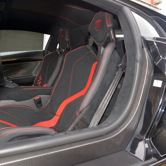 Lamborghini Carbon Fiber Race Seats for the Aventador SV SVJ Huracan Performante LP610 LP580 EVO Tecnica STO Gallardo Murcielago Temerario Revuelto