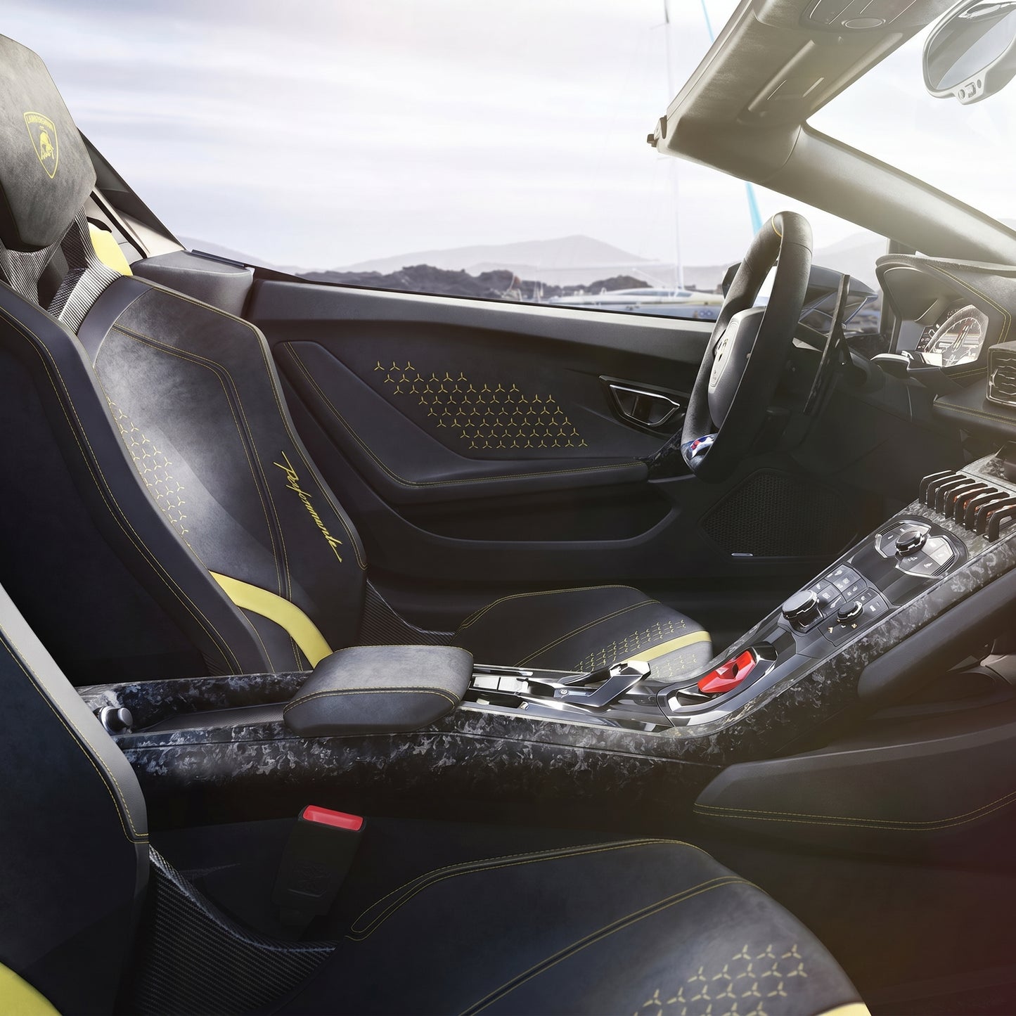 Lamborghini Carbon Fiber Race Seats for the Aventador SV SVJ Huracan Performante LP610 LP580 EVO Tecnica STO Gallardo Murcielago Temerario Revuelto