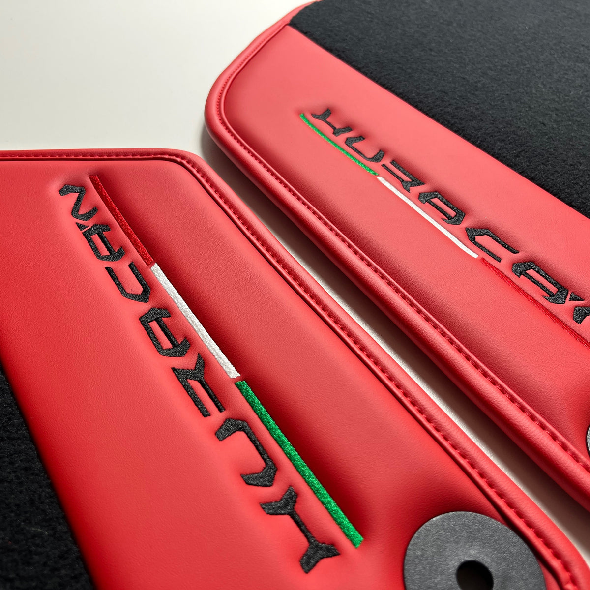 Lamborghini Huracan Custom Leather Floor Mats LP610 LP580 Performante EVO STO Tecnica Sterrato Set