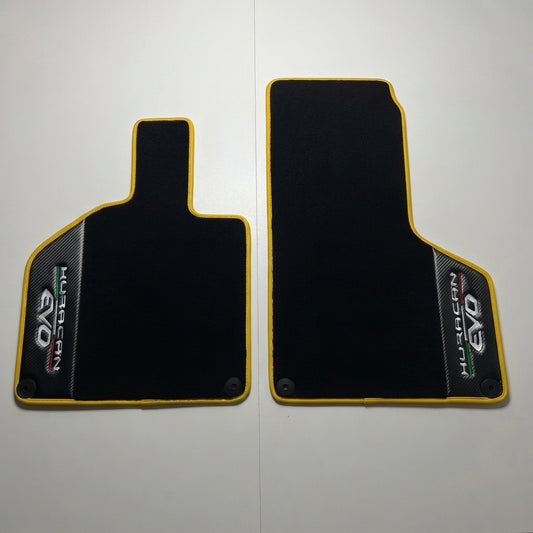 Lamborghini Huracan Custom Leather Floor Mats LP610 LP580 Performante EVO STO Tecnica Sterrato Set