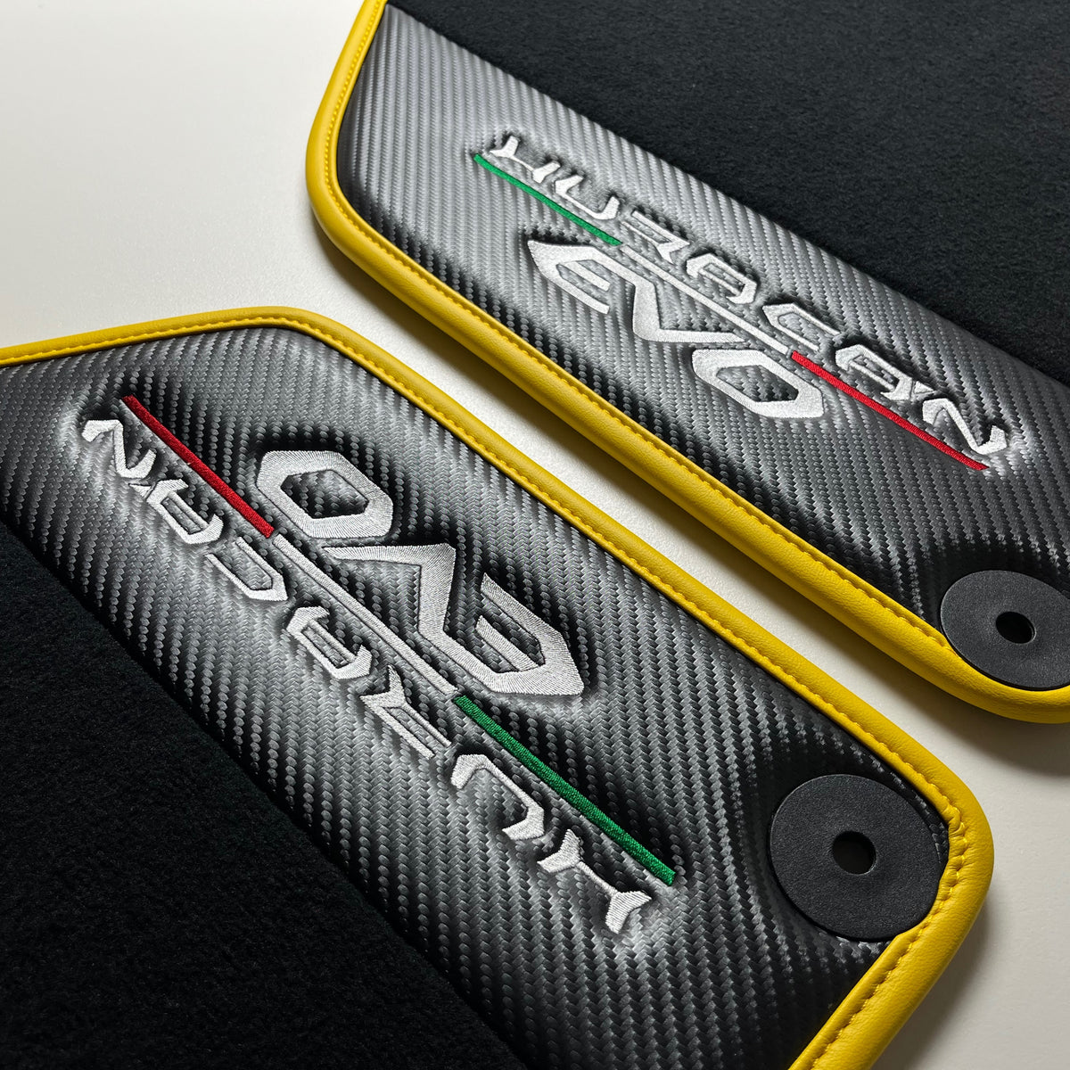 Lamborghini Huracan Custom Leather Floor Mats LP610 LP580 Performante EVO STO Tecnica Sterrato Set