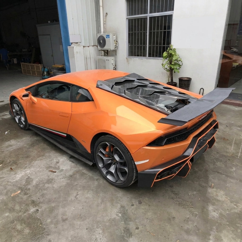 Carbon Fiber Rear Wing – Lamborghini Huracán by Players Club Cars